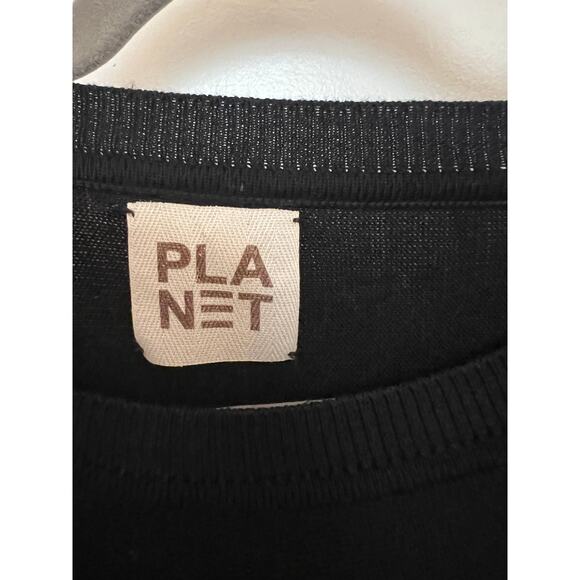 Planet By Lauren G Pima Cotton Sweater OS Boho Lagenlook Comfy Black Luxury - Picture 3 of 6